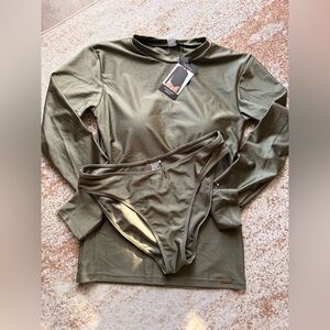 Nicole Miller Olive Bikini Set